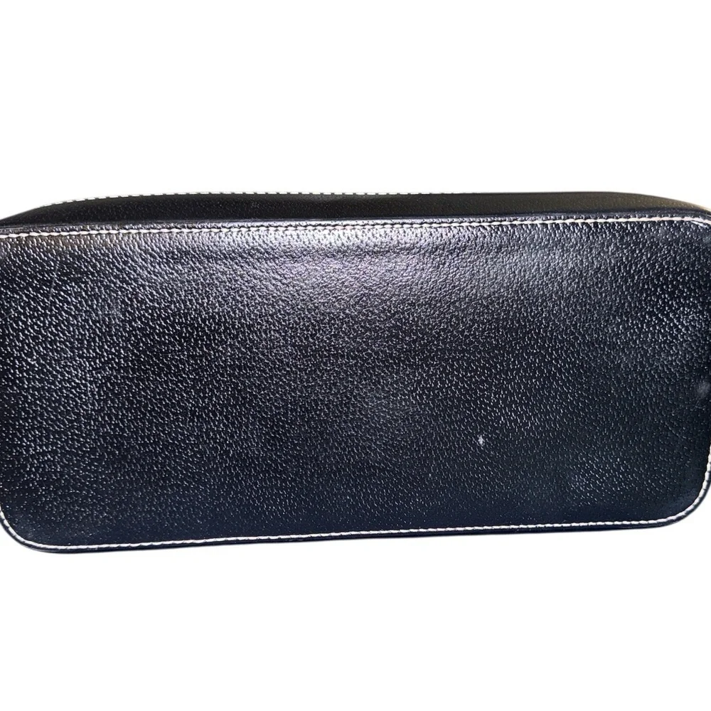 Kate Spade New York Black Leather Satchel Handbag Zip Top 12